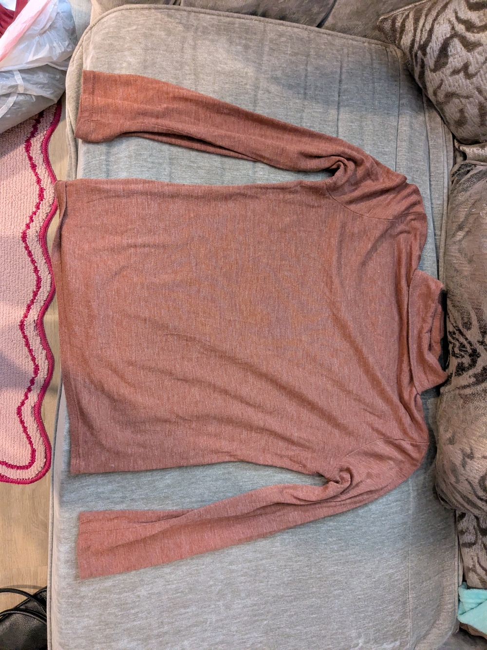 a new day Rust/Terracotta Lightweight Turtleneck Long Sleeve Top